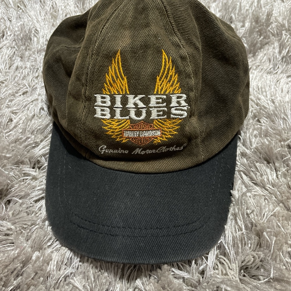 Harley-Davidson Brown and Black Cap with Yellow Wings